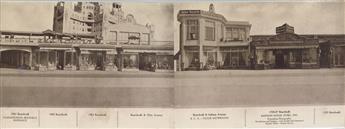 (PANORAMA--ATLANTIC CITY) A survey of the entirety of Atlantic City, New Jerseys boardwalk, featuring numerous local specialty stores.